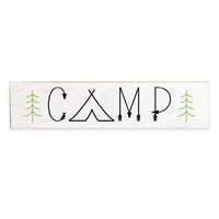 Camp Tent Barn Wood Sign
