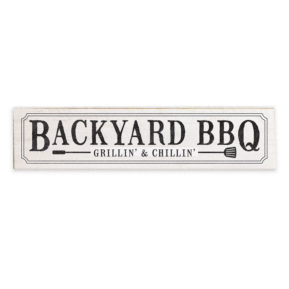 Backyard BBQ Barnwood Sign