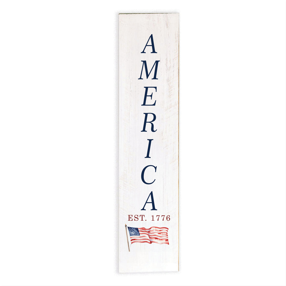 America Est 1776 Flag Barn Wood Sign
