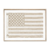American Vintage Flag Whitewash Wall Art