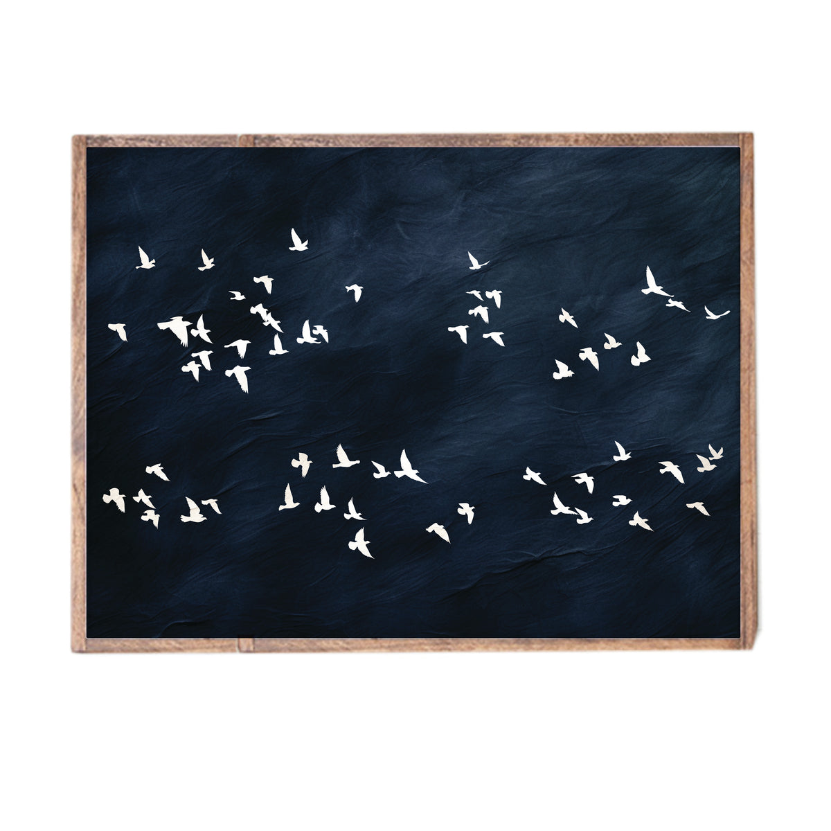 White Birds On Dark Sky Landscape Wall Art 24" x 33"