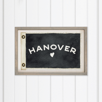 Heart Vintage Flag Personalized Rectangle Wall Art