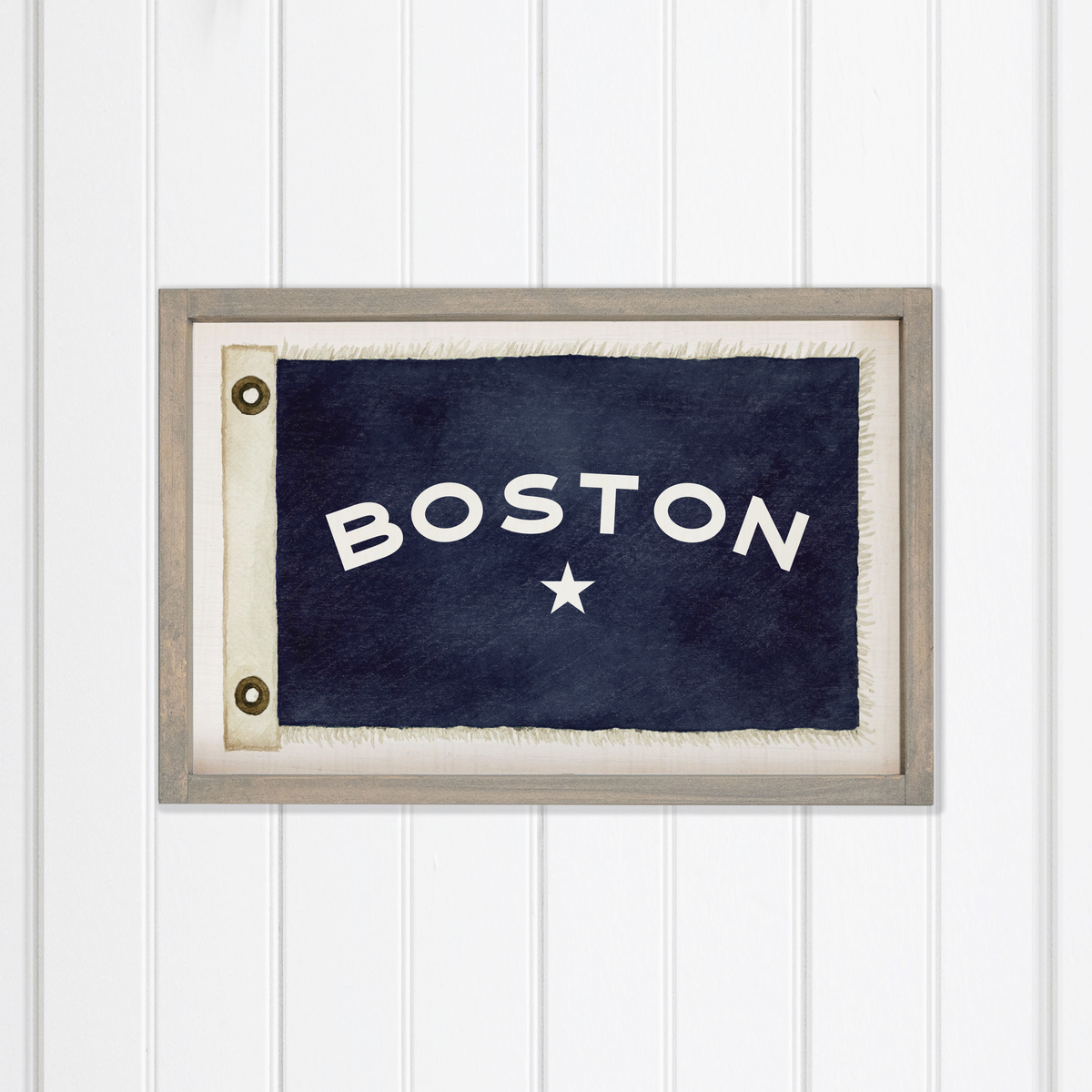 Star Vintage Flag Personalized Rectangle Wall Art