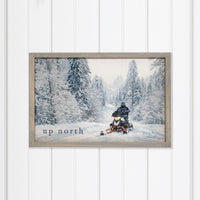 Snowmobile Winter Scene PersonalizedWall Art