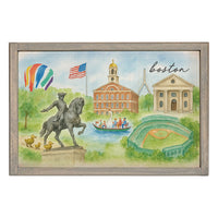 Boston Landmark Watercolor Wall Art