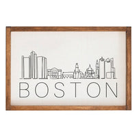 Boston Line Art Skyline Wall Art