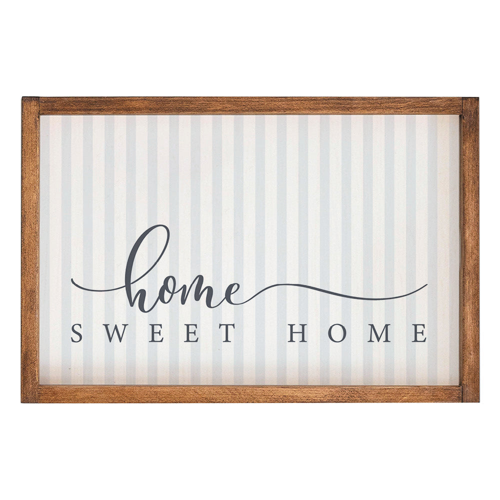 Home Sweet Home Striped Wall Art