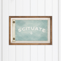Anchor Vintage Flag Personalized Rectangle Wall Art