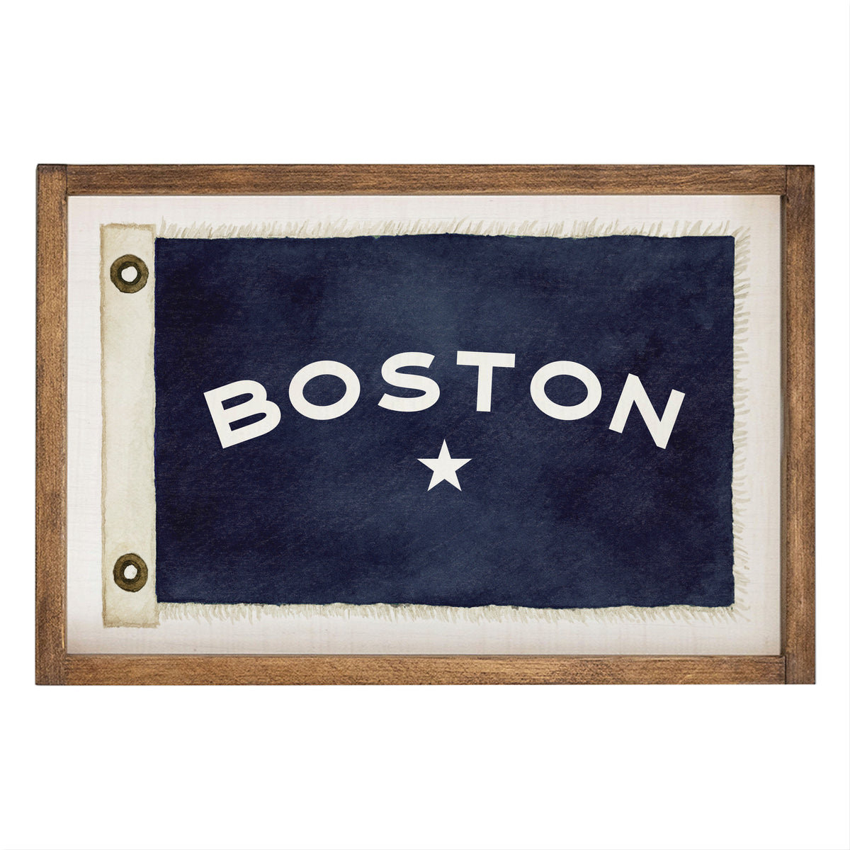 Star Vintage Flag Personalized Rectangle Wall Art