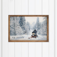 Snowmobile Winter Scene PersonalizedWall Art