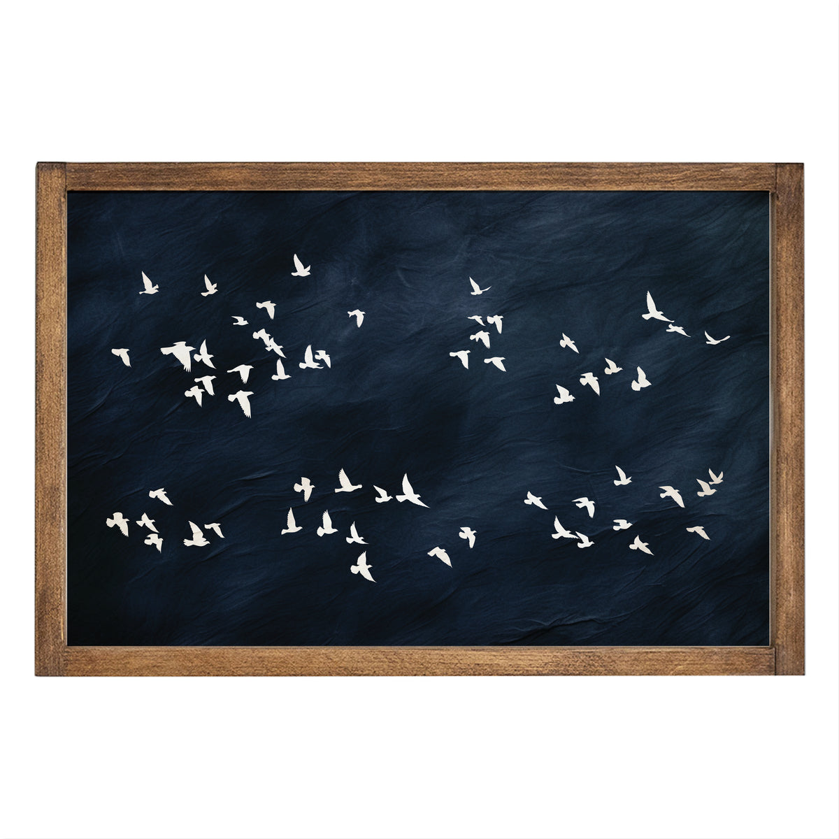 White Birds On Dark Sky Landscape Wall Art 13" x 19"