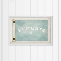 Anchor Vintage Flag Personalized Rectangle Wall Art