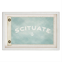 Anchor Vintage Flag Personalized Rectangle Wall Art
