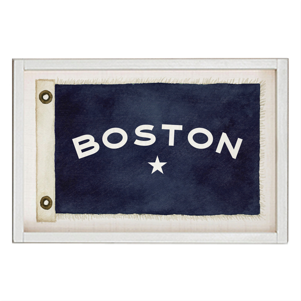 Star Vintage Flag Personalized Rectangle Wall Art