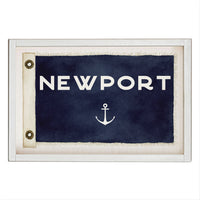 Anchor Vintage Flag Personalized Wall Art