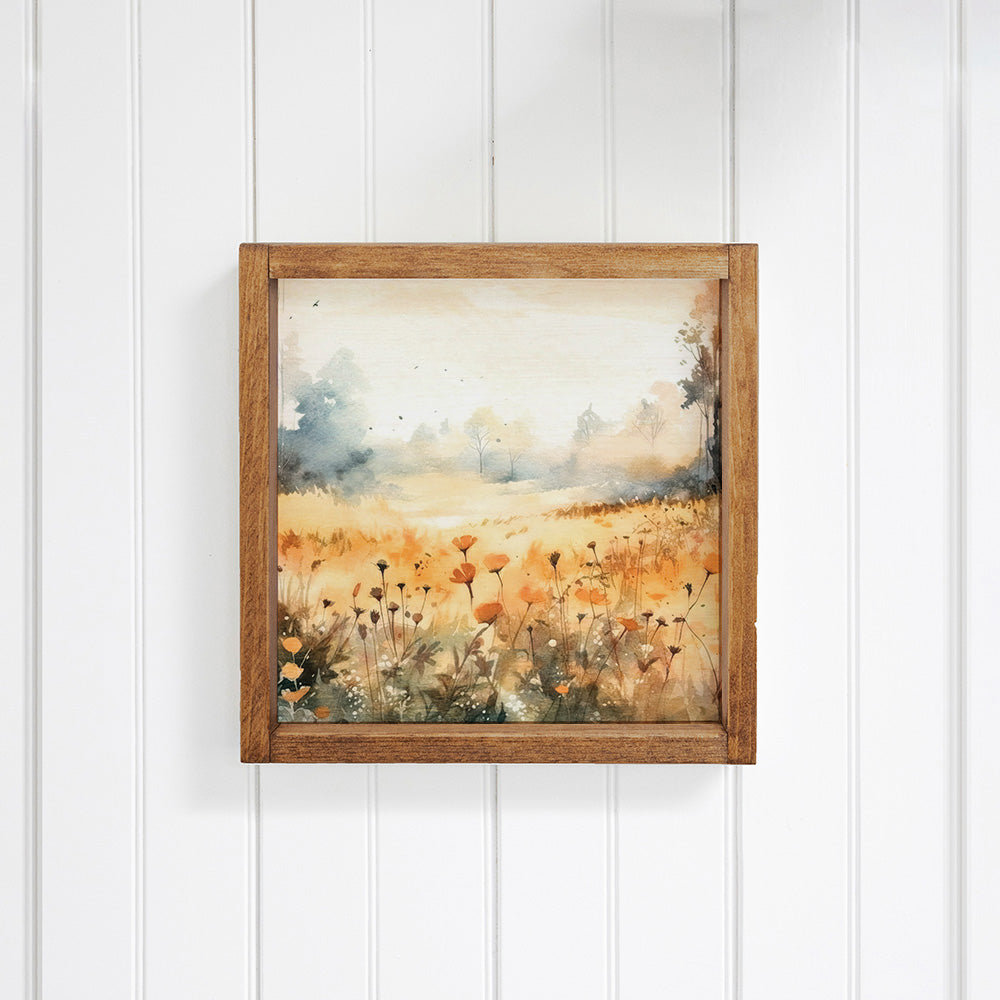 Forest Flowers Landscape Wall Art 16" x 16"