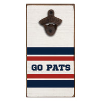 Go Pats Stripes Bottle Opener