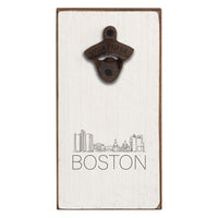 Line Art Boston Skyline Bottle Opener