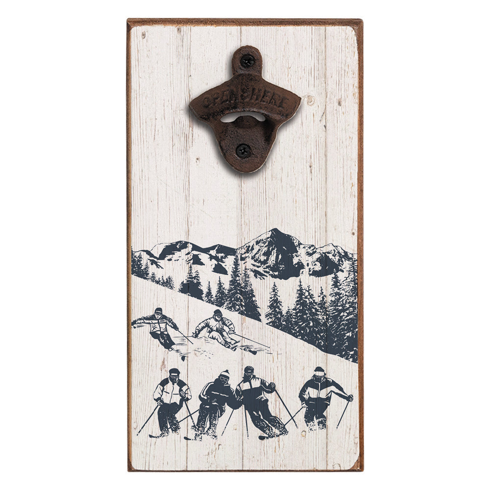 Retro Ski Run Bottle Opener