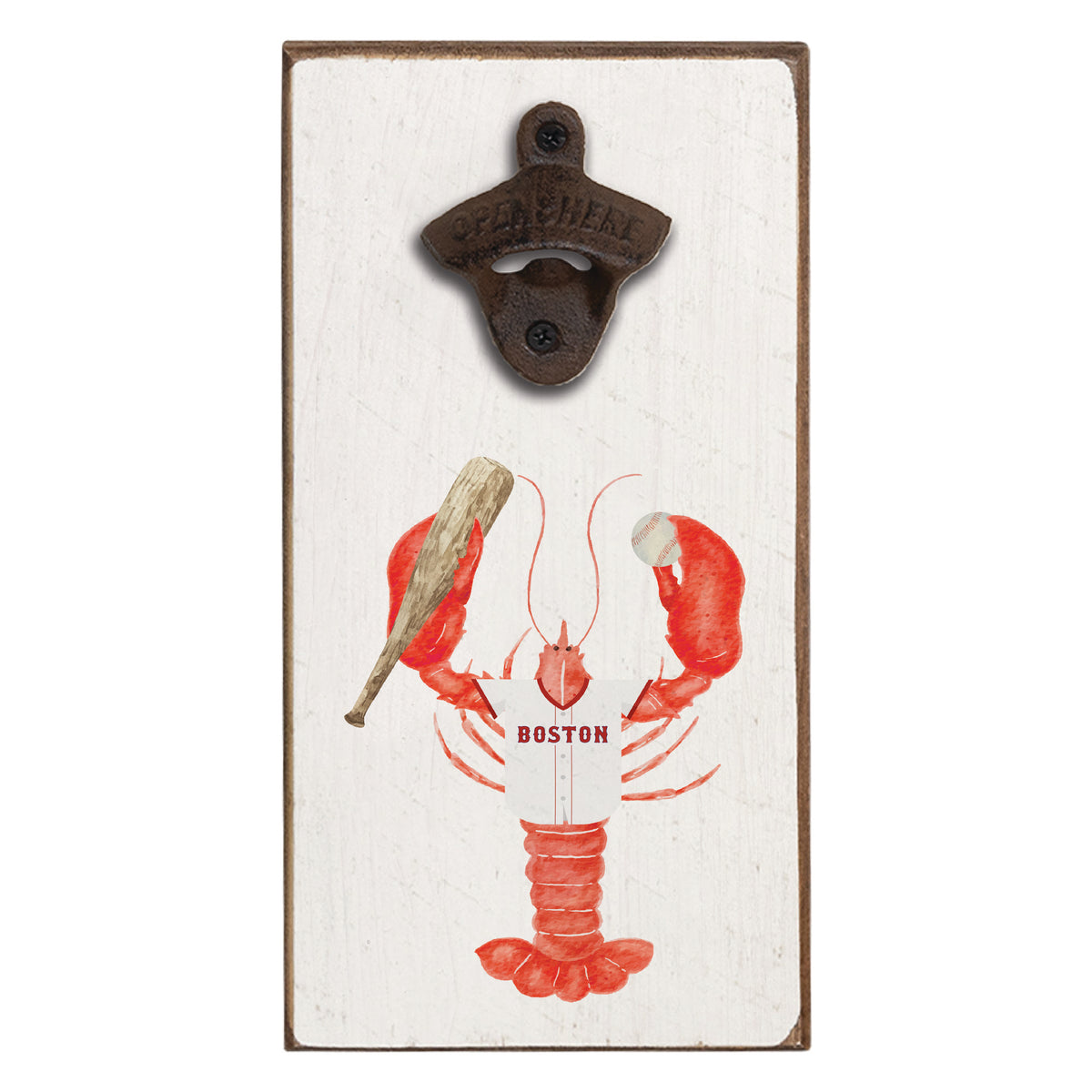 Red and Blue Boston Lobster Bottle Opener