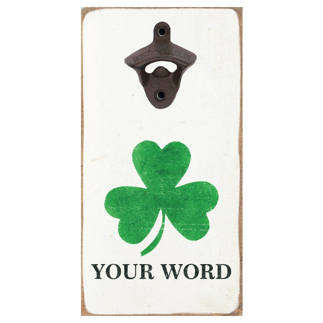 Shamrock Personalized Bottle Opener