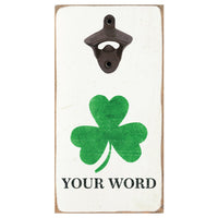 Shamrock Personalized Bottle Opener