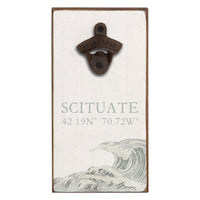 Two Line Wave Sea Personalized Bottle Opener