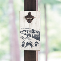 Retro Ski Run Personalized Bottle Opener