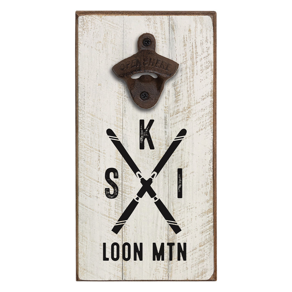 Ski Personalized Bottle Opener