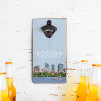 Boston Massachusett Square Bottle Opener