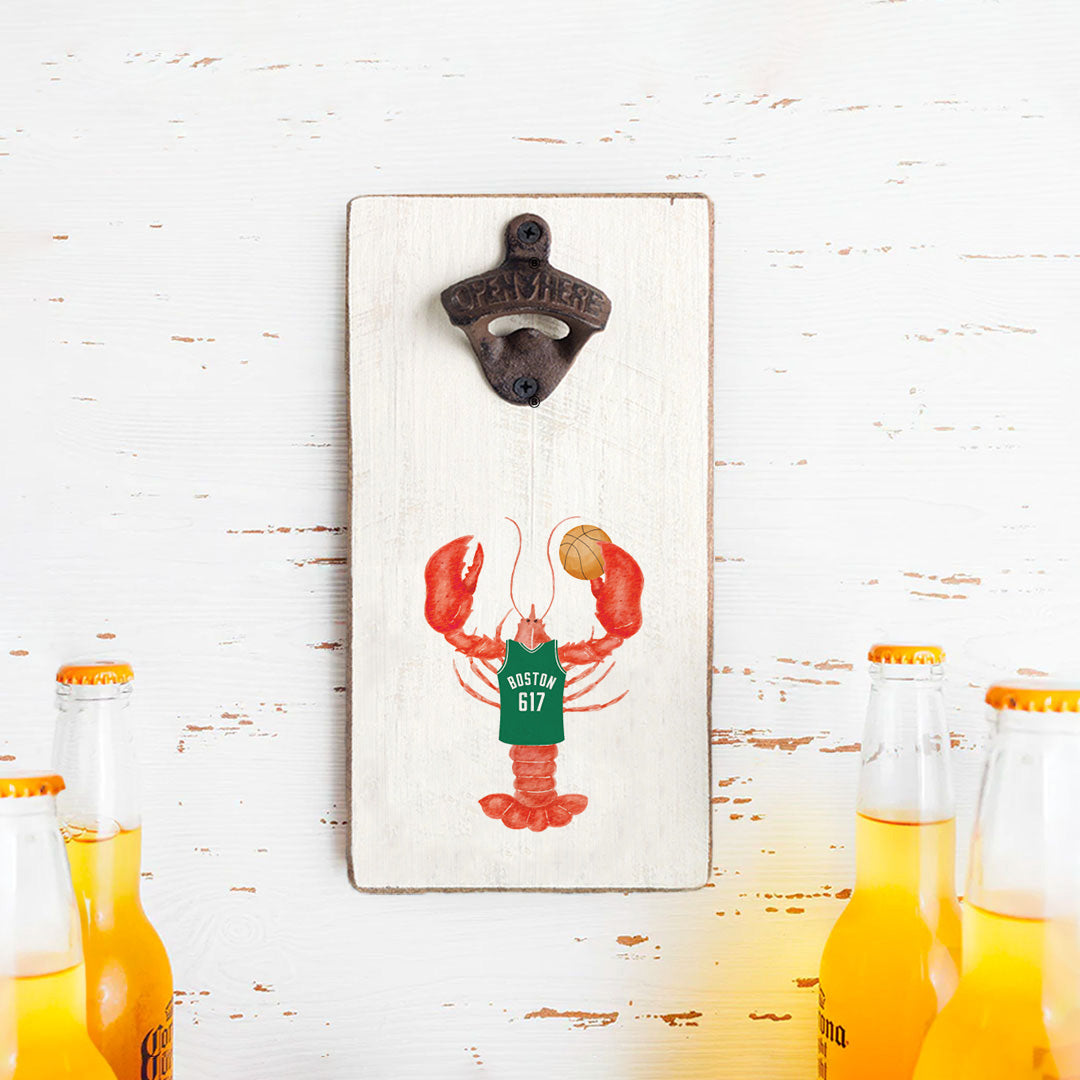 Boston 617 Green Lobster Bottle Opener
