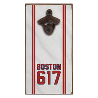 Boston 617 Red White Bottle Opener