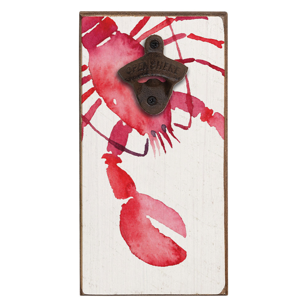 Lobster Watercolor Bottle Opener