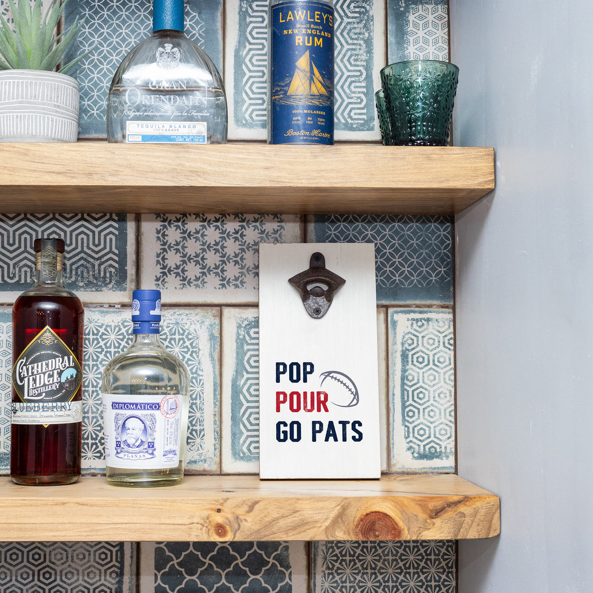 Pop Pour Go Pats Bottle Opener
