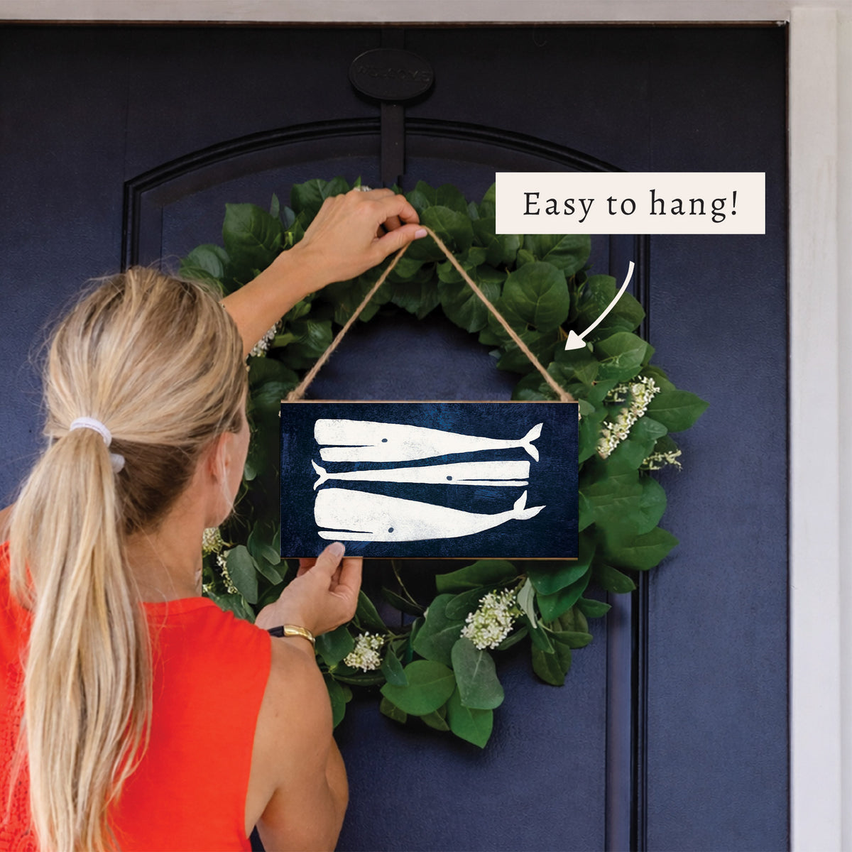 Whales Twine Sign