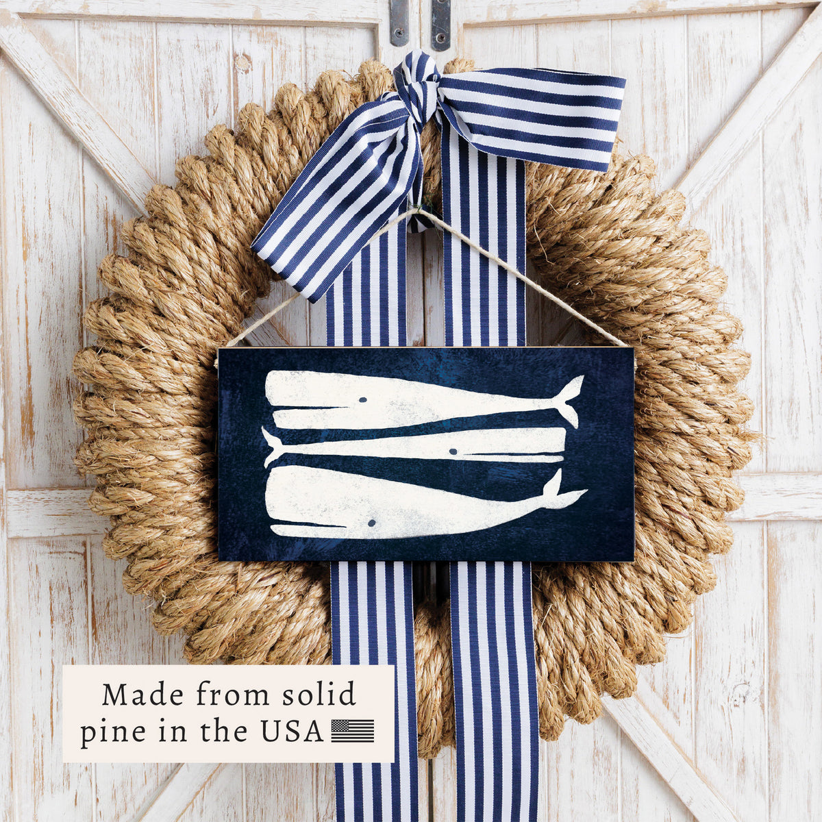 Whales Twine Sign