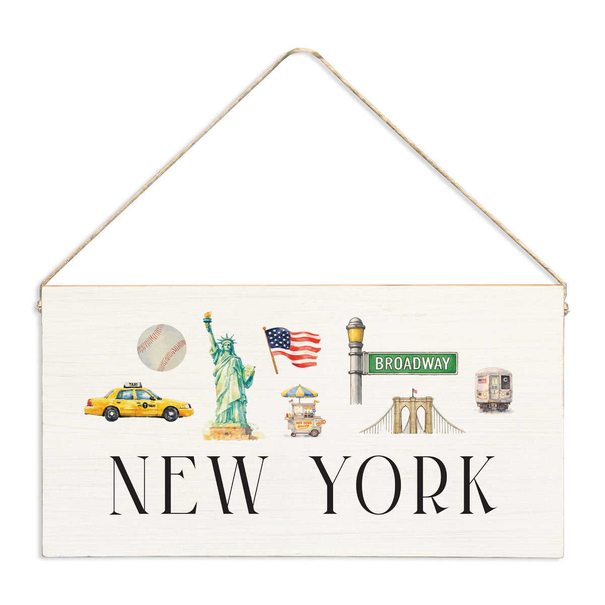 New York Icons Twine Sign