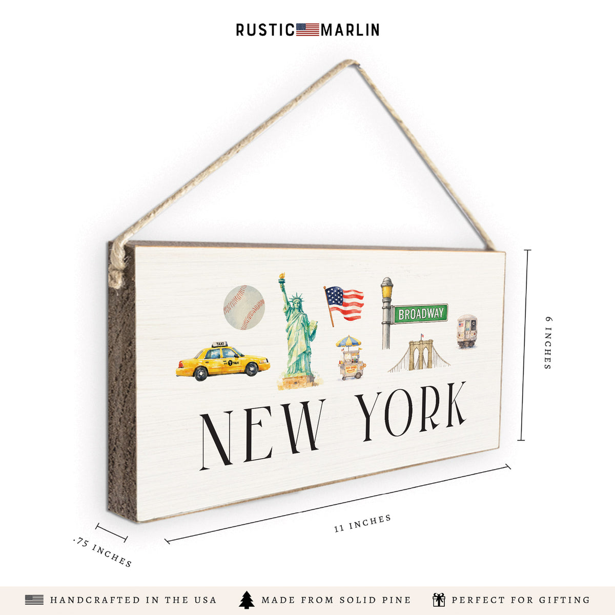 New York Icons Twine Sign