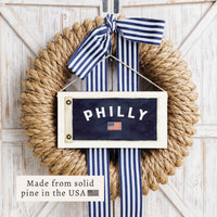 Philly Usa Flag Twine Sign