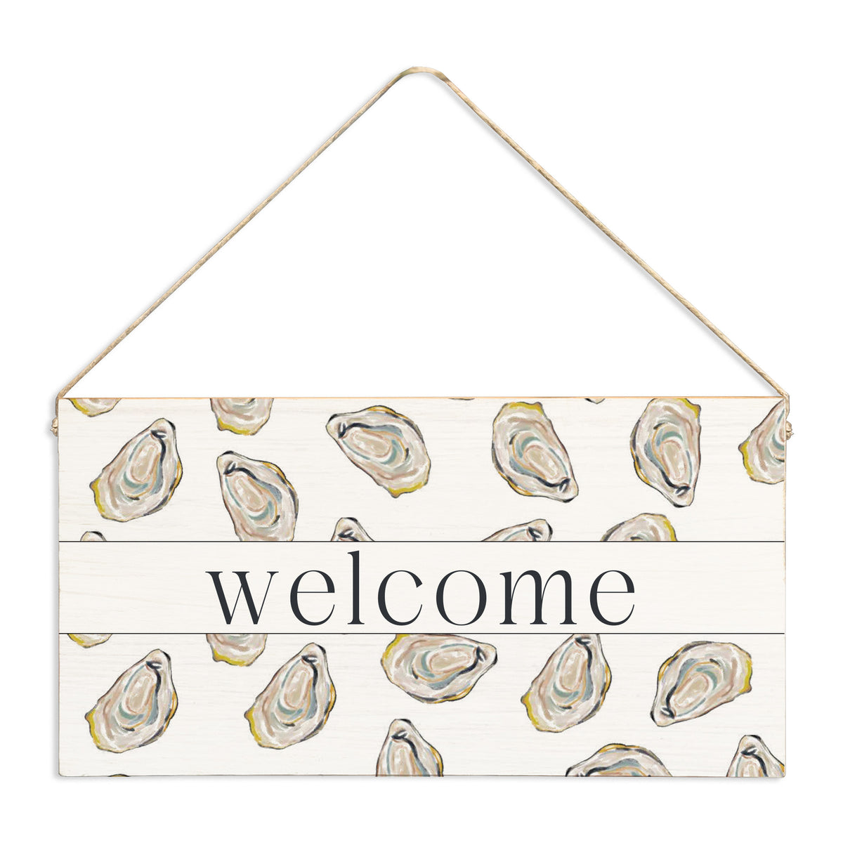 Half Shell Oyster Welcome Twine Sign