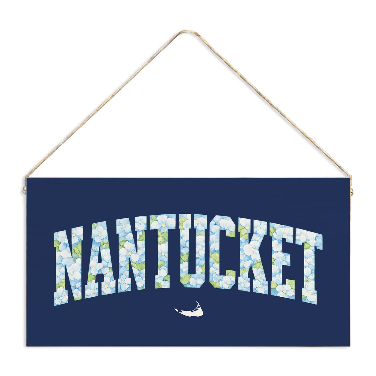 Nantucket Hydrangea Fill Twine Sign