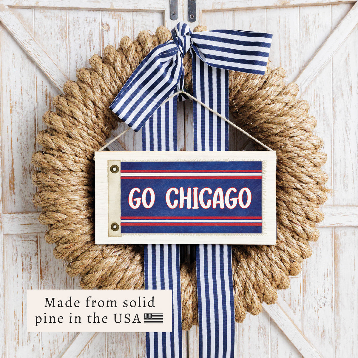 Go Chi Cubs Flag Twine Sign