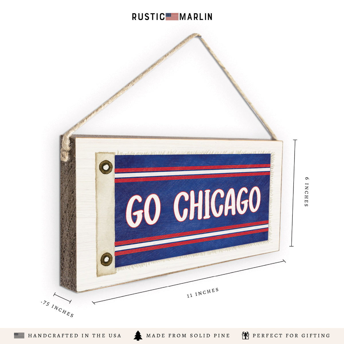 Go Chi Cubs Flag Twine Sign