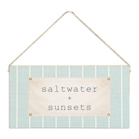 Saltwater + Sunsets Twine Sign