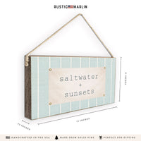 Saltwater + Sunsets Twine Sign
