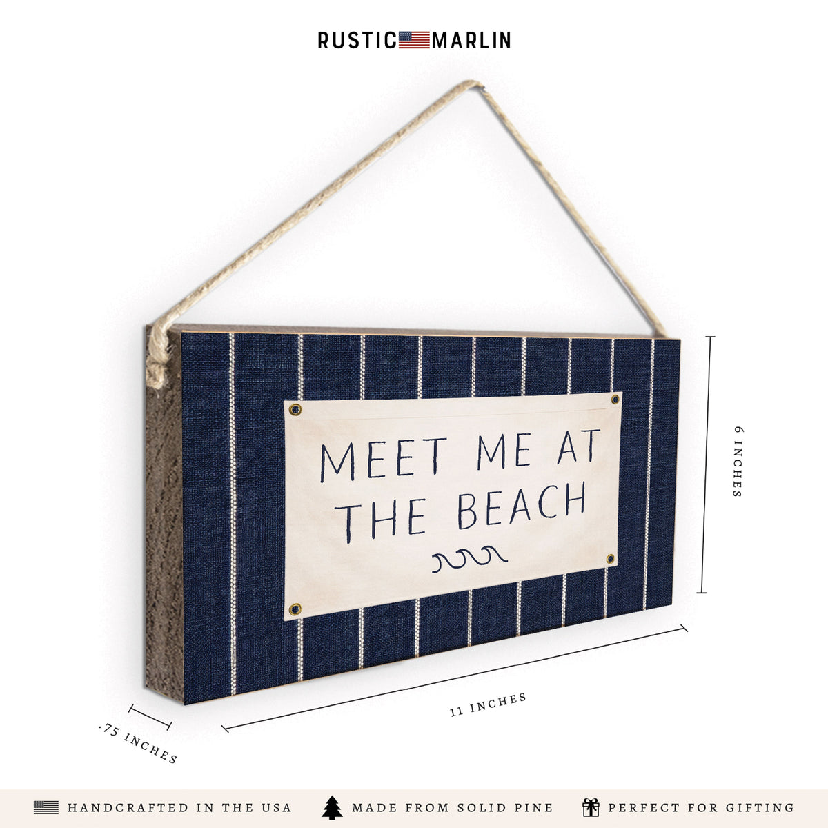 Meet Me At The Beach Twine Sign