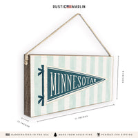 Minnesota Pennant Flag Twine Sign