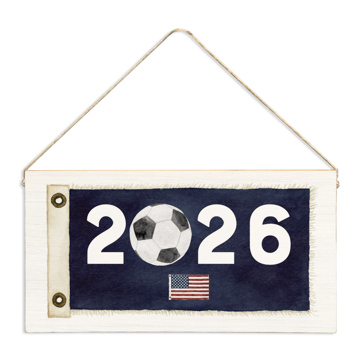 2026 Soccer USA Flag Twine Sign
