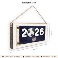 2026 Soccer USA Flag Twine Sign
