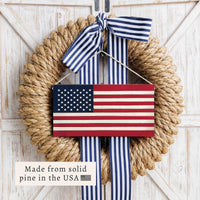 American Flag Twine Sign